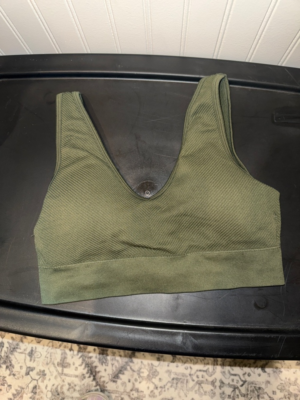 Maurice’s Olive Green Seamless Ribbed Sports Bra